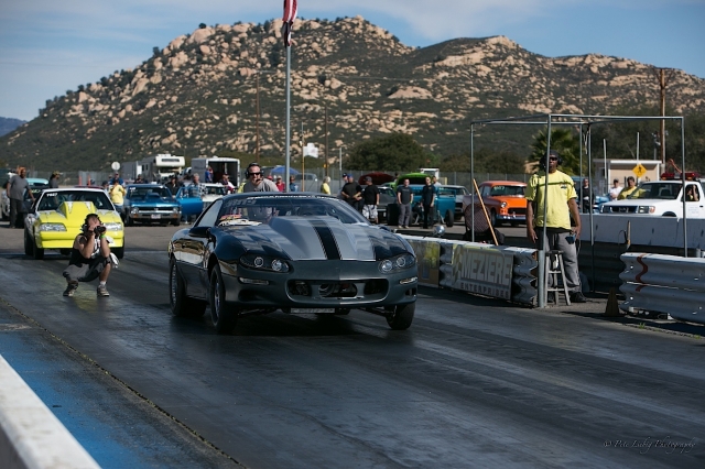 Best E.T. at Barona was a disappointing high 5-second run in the 1/8 mile. We simply couldn't get the new F1X/convertor combo to properly flash off the starting line. We needed to get a new convertor in BlownZ before the next test date. We had a secondary issue with a RPM miss or Rev Limit.