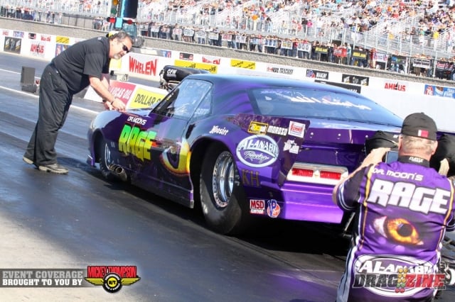 Von Smith turned in a stout 5.88 in the Dr. Moon's Rage Camaro to take out Eric Latino; Smith's 5.88 was the quickest pass from any competitor in the round.