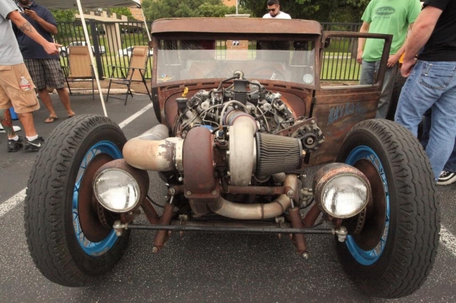 This was my favorite car of Day 1, a rat rod called Wednesday Night Special II. It was running a turbocharged LS1 motor and was just an amazing piece of engineering.