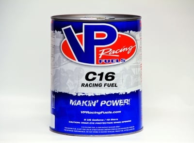 VP's C16 racing fuel has been the mainstay for many drag racing competitors for years. It's a forgiving fuel with a relatively large tuning window.
