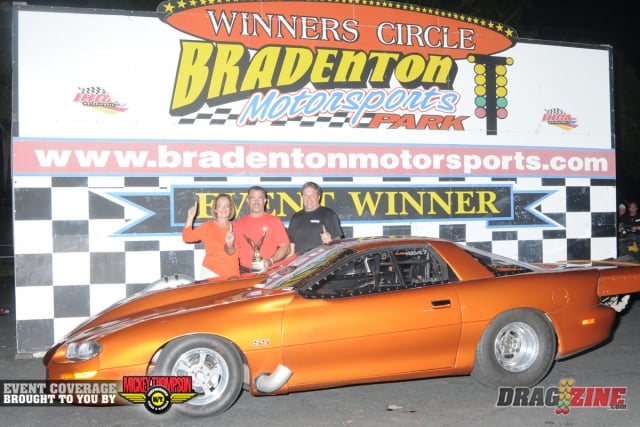 Mel Nelson took the Pro Drag Radial win over Frank Meshaw. Nelson is based out of Ft. Myers, Florida and qualified third in class. He left on Meshaw with a.020 reaction and Frank spun the tires early recording a 6.34 at 84 MPH after shutting it down. A 4.61 at 174 was good for the event win.