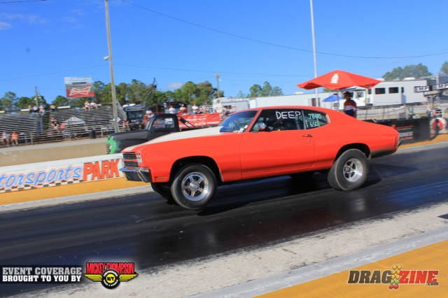 Pat Steele took the win on the tree by a good margin over Vince Costa in 6.50 Index. The 1970 Chevelle has a 509 big Chevy from Scotty Racing Technology and just installed a set of AFCO double adjustable shocks from TRZ Motorsports which calmed the car's launch considerably. 