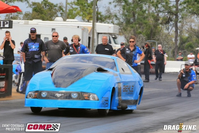 Kevin Fiscus fell victim to a damaged carbon fiber drive shaft for the second time in his career this weekend in round two of Kooks Pro Mod. Michael Biehle II went on to a 6.08 at 244 and will face Jimmy Keen in round three.