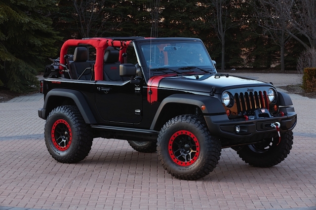 Jeep Wrangler Level Red is one of the six concept vehicles developed by the Jeep® and Mopar brands for the 48th Annual Moab Easter Jeep Safari.